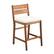 Left. Walker Edison - Acacia Wood Outdoor Patio Stools, Set of 2 - Brown.
