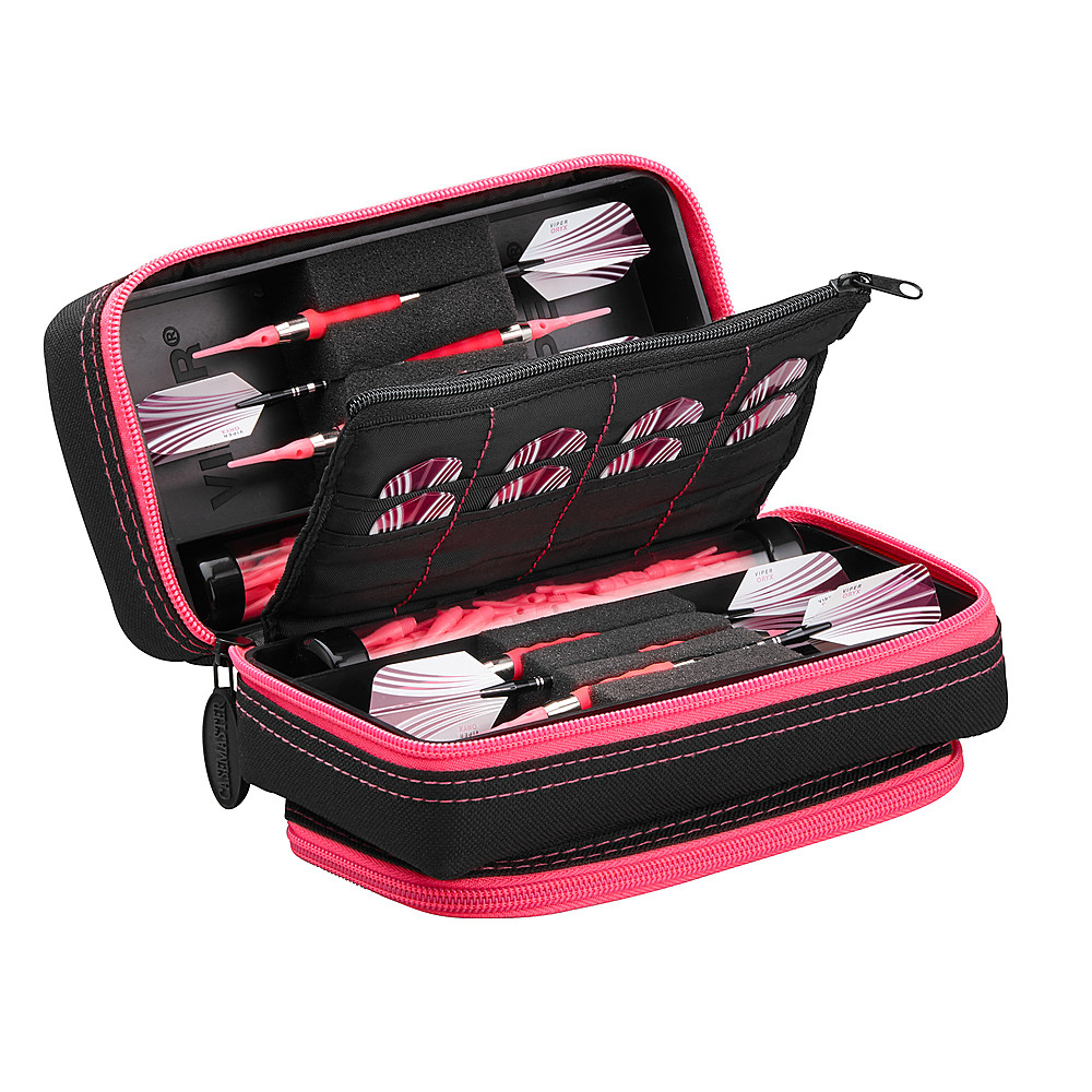 Casemaster Plazma Pro Dart Case Black with Phone Pocket - Black/Pink