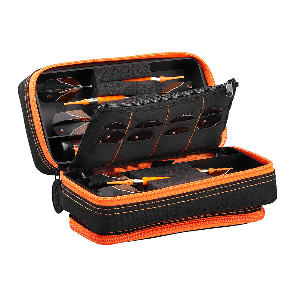 Casemaster Plazma Pro Dart Case Black with Phone Pocket - Black/Orange