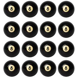 GSE Games & Sports Expert - 2 1/4-Inch #8 Pool Ball, Replacement Eight Ball for Billiard Pool Table -16 Pack - Black