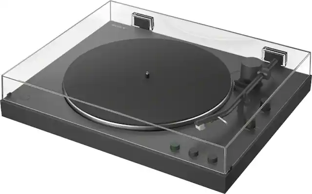Front. Sony - PS-LX3BT Full Auto Playback Turntable with Bluetooth® Connectivity - Black.