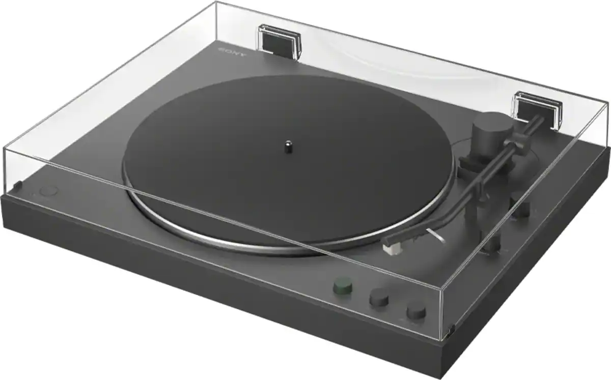 Front. Sony - PS-LX3BT Full Auto Playback Turntable with Bluetooth® Connectivity - Black.