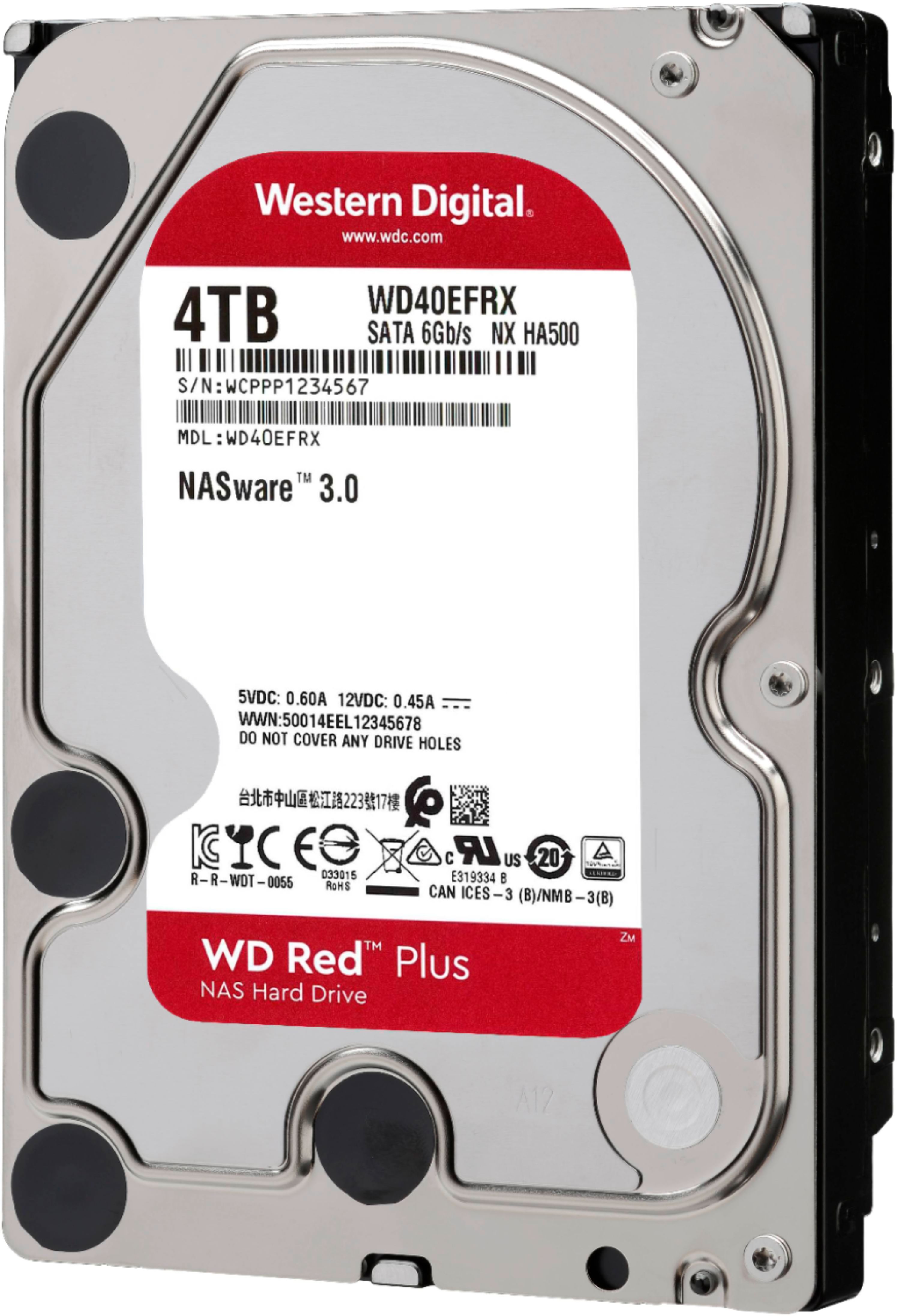 Red Plus 4TB Internal SATA NAS Hard Drive for Desktops WDBAVV0040HNC-WRSN - Best