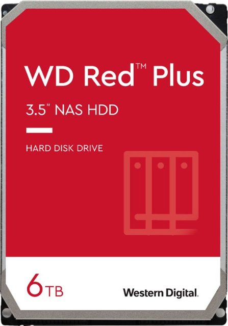 WD - Red Plus 6TB Internal SATA NAS Hard Drive for Desktops