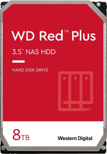 WD - Red Plus 8TB Internal SATA NAS Hard Drive for Desktops