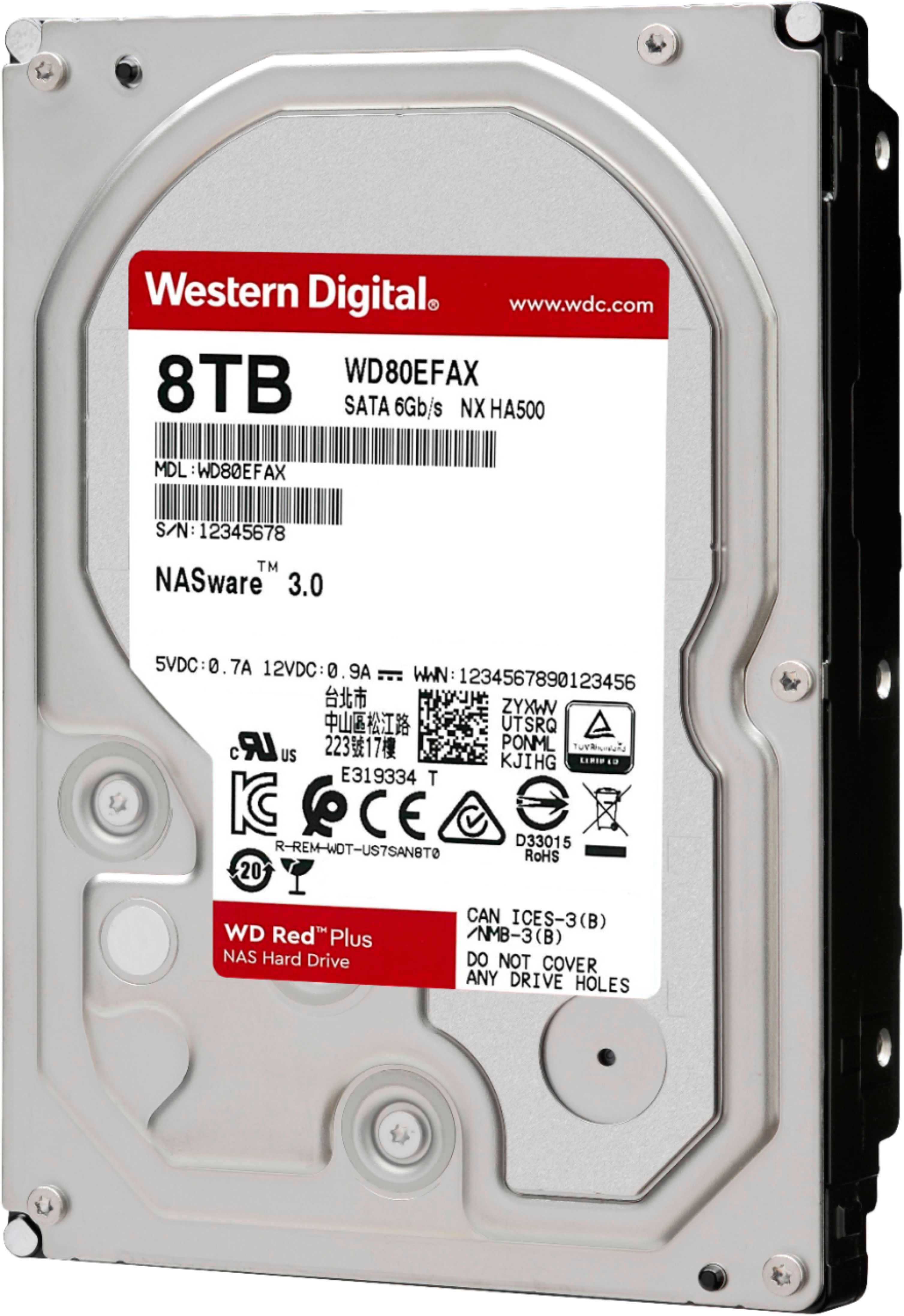 Best Buy: WD Red Plus 8TB Internal SATA NAS Hard Drive for Desktops  WDBAVV0080HNC-WRSN