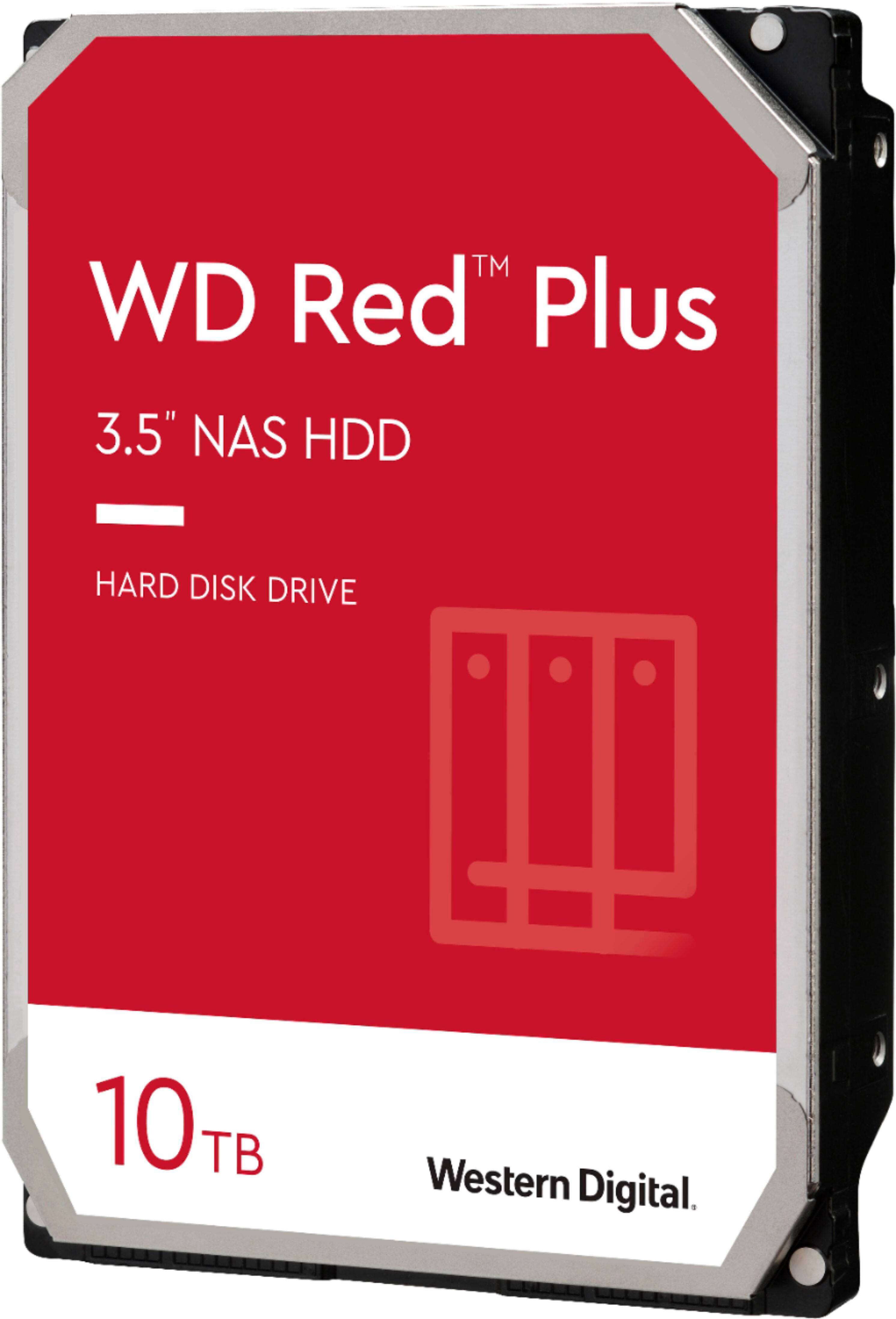 Alt View 11. WD - Red Plus 10TB Internal SATA NAS Hard Drive for Desktops - Red.