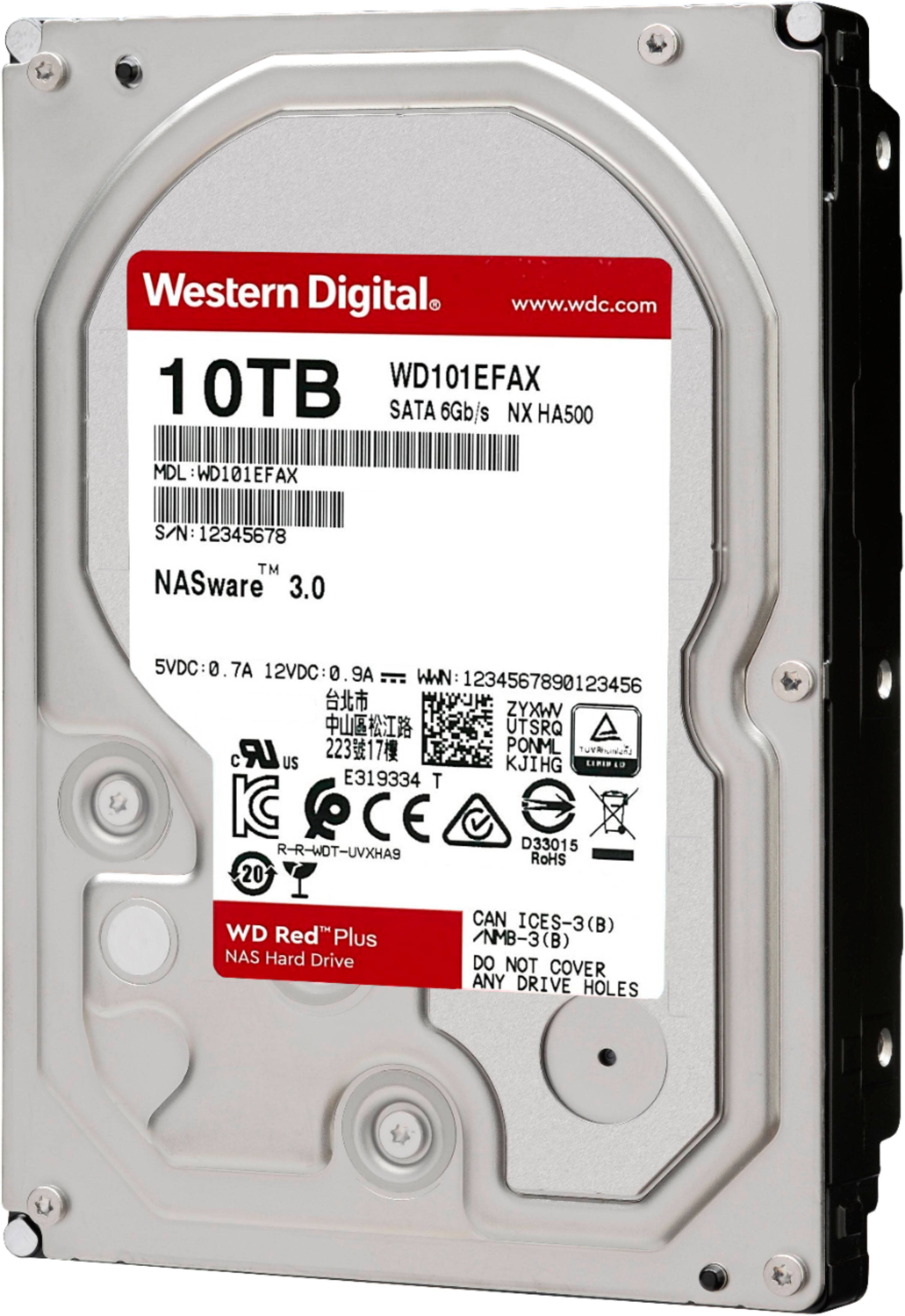 Addition Frugtgrøntsager pustes op Best Buy: WD Red Plus 10TB Internal SATA NAS Hard Drive for Desktops  WDBAVV0100HNC-WRSN