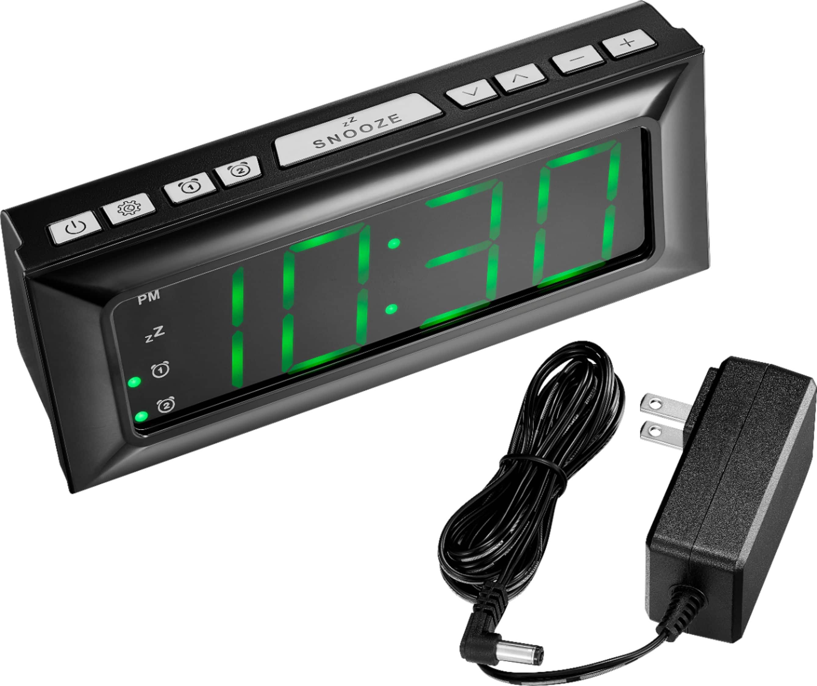 Alt View 14. Best Buy essentials™ - BE-CLOPP3 Digital AM / FM Dual Alarm Clock - Black.