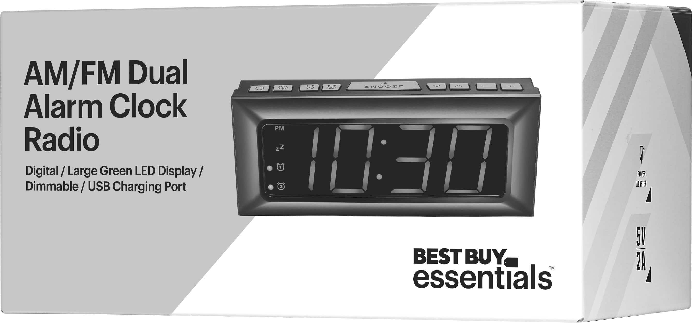 Alt View 15. Best Buy essentials™ - BE-CLOPP3 Digital AM / FM Dual Alarm Clock - Black.