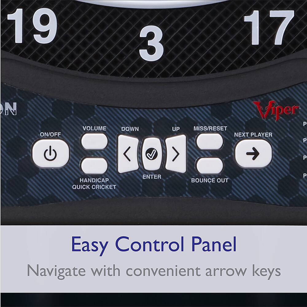 Alt View 15. Viper - Ion Illuminated 15.5" Electronic Dartboard - Blue.