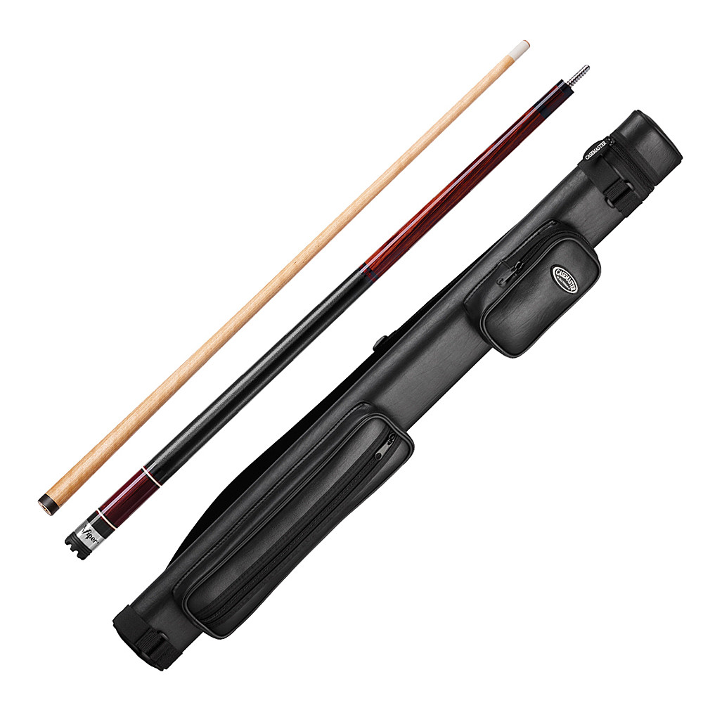 Viper - Q-Vault keeps your cues safe with both a leatherette exterior and a cloth-lined resin interior - Cherry