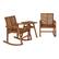 Angle. Walker Edison - Windsor 3-Piece Modern Rocking Chat Set - Brown.