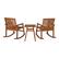 Left. Walker Edison - Windsor 3-Piece Modern Rocking Chat Set - Brown.