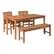 Angle. Walker Edison - 4-Piece Windsor Acacia Wood Patio Dining Set - Brown.