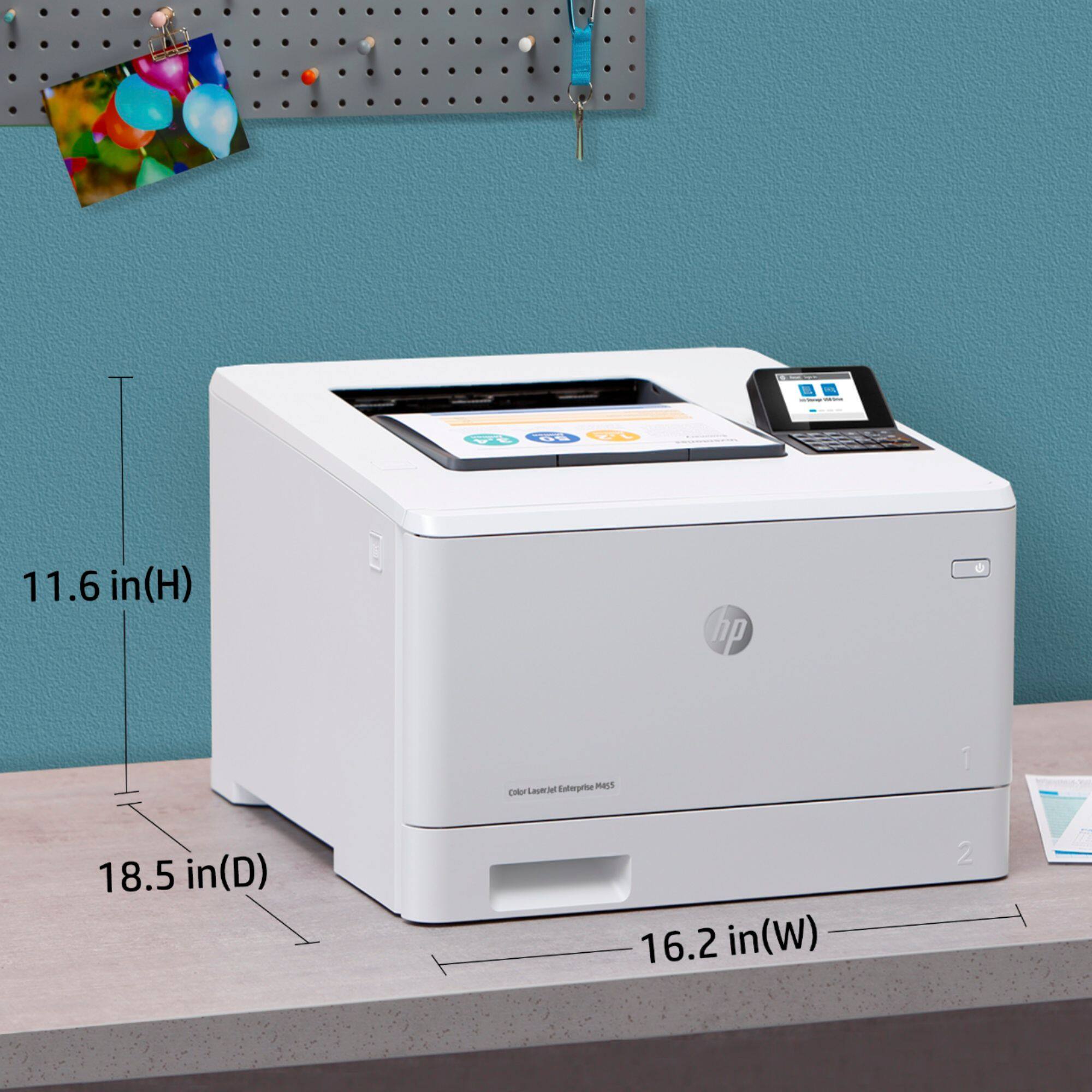 Alt View 13. HP - LaserJet Enterprise M455dn Color Laser Printer - White.