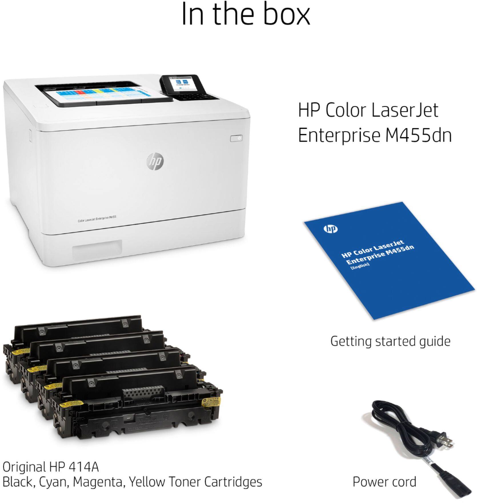 Alt View 14. HP - LaserJet Enterprise M455dn Color Laser Printer - White.