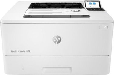 HP - LaserJet Enterprise M406dn Black-and-White Laser Printer - White - Front_Zoom