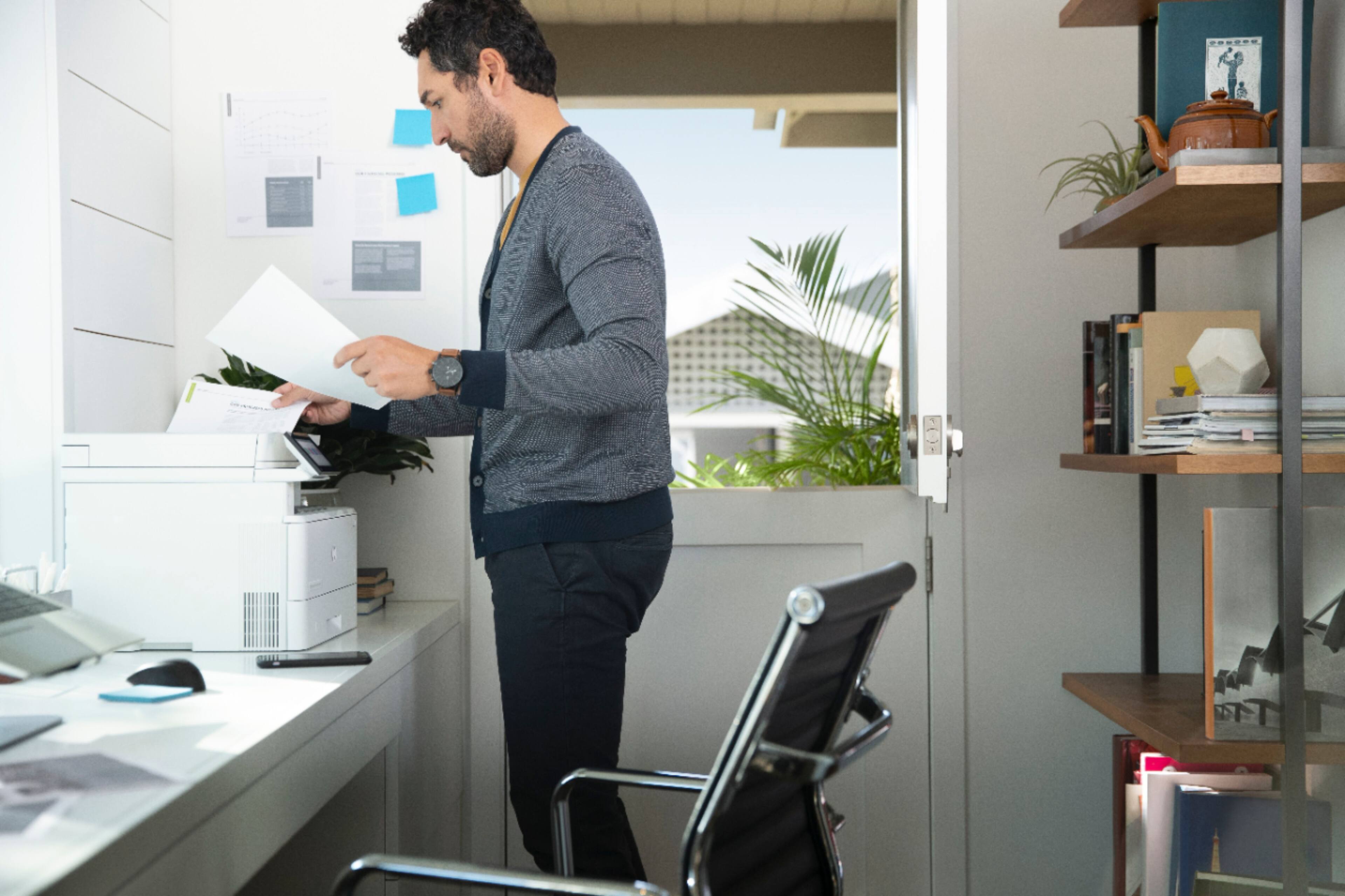 Alt View 16. HP - LaserJet Enterprise M430F Black-and-White All-In-One Laser Printer - White.