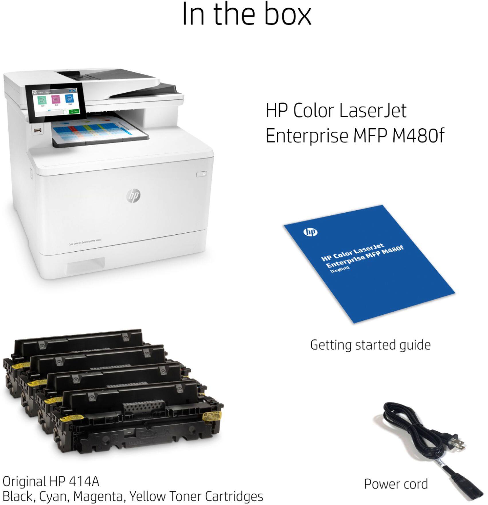 Alt View 14. HP - LaserJet Enterprise M480F Color All-In-One Laser Printer - White.