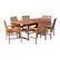 Angle. Walker Edison - 7-Piece Windsor Acacia Wood Extendable Patio Dining Set - Brown.