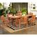 Alt View 11. Walker Edison - 7-Piece Windsor Acacia Wood Extendable Patio Dining Set - Brown.