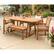 Alt View 11. Walker Edison - 6-Piece Cypress Acacia Wood Extendable Patio Dining Set - Brown.