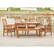 Left. Walker Edison - 6-Piece Cypress Acacia Wood Extendable Patio Dining Set - Brown.