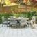 Left. Walker Edison - 7-Piece Cypress Acacia Wood Patio Dining Set - Grey Wash.
