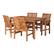 Angle. Walker Edison - 5-Piece Windsor Acacia Wood Patio Dining Set - Brown.