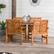 Alt View 11. Walker Edison - 5-Piece Windsor Acacia Wood Patio Dining Set - Brown.