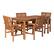 Alt View 22. Walker Edison - 5-Piece Windsor Acacia Wood Patio Dining Set - Brown.