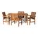 Alt View 23. Walker Edison - 5-Piece Windsor Acacia Wood Patio Dining Set - Brown.