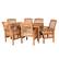 Angle. Walker Edison - 7-Piece Everest Acacia Wood Patio Dining Set - Brown.