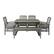 Front. Walker Edison - 6-Piece Cypress Acacia Wood Extendable Patio Dining Set - Grey Wash.