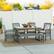 Alt View 11. Walker Edison - 6-Piece Cypress Acacia Wood Extendable Patio Dining Set - Grey Wash.