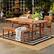 Alt View 11. Walker Edison - 4-Piece Windsor Acacia Wood Extendable Patio Dining Set - Brown.