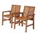 Alt View 13. Walker Edison - 4-Piece Windsor Acacia Wood Extendable Patio Dining Set - Brown.