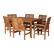 Angle. Walker Edison - 7-Piece Windsor Acacia Wood Patio Dining Set - Brown.