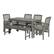Angle. Walker Edison - 6-Piece Everest Acacia Wood Patio Dining Set - Grey Wash.