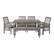 Front. Walker Edison - 6-Piece Everest Acacia Wood Patio Dining Set - Grey Wash.