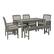 Left. Walker Edison - 6-Piece Everest Acacia Wood Patio Dining Set - Grey Wash.