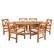 Front. Walker Edison - 7-Piece Hunter Extendable Acacia Wood Patio Dining Set - Brown.