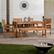 Alt View 13. Walker Edison - 6-Piece Windsor Acacia Wood Patio Dining Set - Brown.