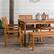 Alt View 19. Walker Edison - 6-Piece Windsor Acacia Wood Patio Dining Set - Brown.