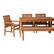Alt View 25. Walker Edison - 6-Piece Windsor Acacia Wood Patio Dining Set - Brown.
