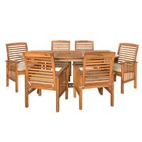 laurel oaks 7 piece brown steel outdoor patio dining set Best Buy