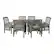 Front. Walker Edison - 7-Piece Everest Acacia Wood Patio Dining Set - Grey Wash.