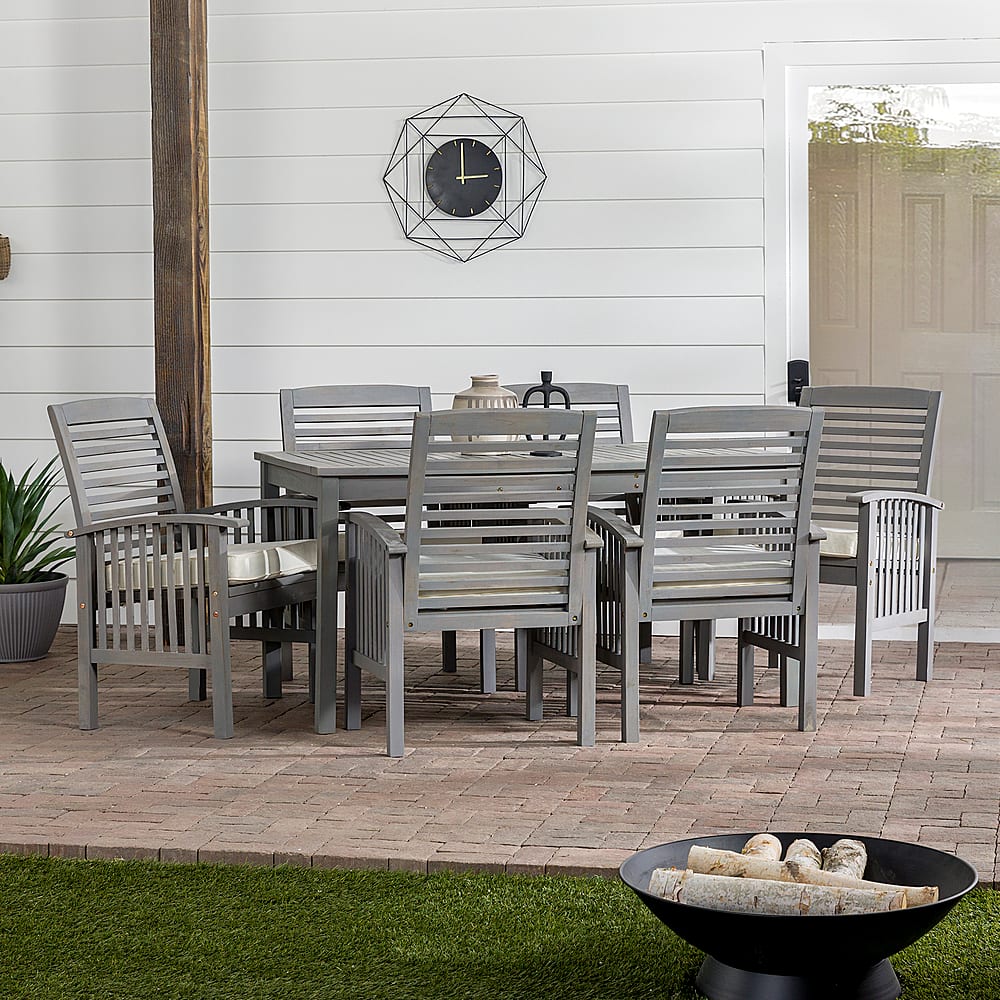 Walker edison acacia on sale patio dining set