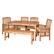 Angle. Walker Edison - 6-Piece Everest Acacia Wood Patio Dining Set - Brown.